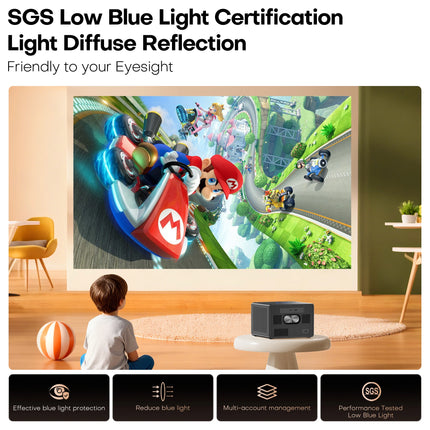 HORLAT 4K Ultra HD Projector Video Movies 3500 ANSI Google TV Home Theater 32GB Android 14 Auto Focus Smart TV Beam Projectors