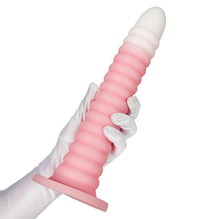 Extra Long Gradient Pink Anal Plug Massager With Threaded Suction Cup Rear Multi-size Unisex Anal Plug Adult Erotic Anal Sex Toy