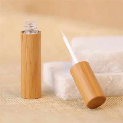 Natural Health Bamboo Lip Gloss Glaze Tube Eyelash Mascara Bottle High-grade Eyeliner Container DIY Nail Edge Oil Empty Tube