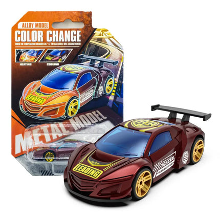 Magic Color Changing Racing Car Model 1:64 Temperature Sensitive Inertia Pull Back Cars Toys Crash-Resistant Durable Boys Gift