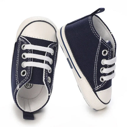 Baby Canvas Classic Sports Shoes Newborn Boys and Girls Printed Star First Walkers Shoes Infant Anti slip Baby Shoes