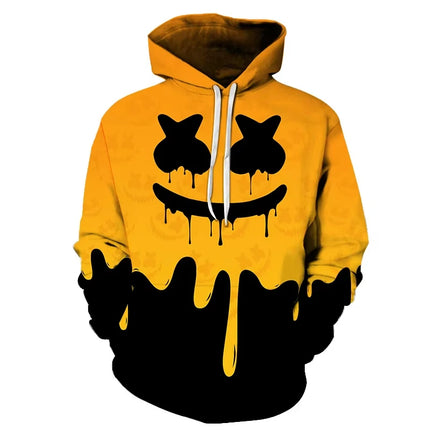 Funny Mens Halloween Smiling Face Hoodie 3d Print  Men Hooded Sweatshirt Men's Clothing Men Oversized  Sweatshirts Hoodie
