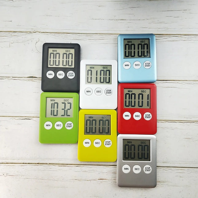 Kitchen Cooking Timers Magnetic LCD Digital Screen Timer Alarm Clock Loud for Cooking Baking Sports Games