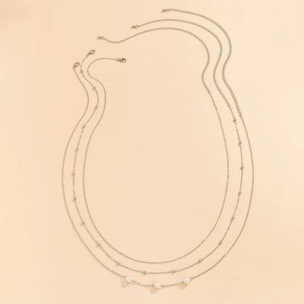 Sexy and Minimalist Imitation Pearl Chain Metal Waist Chain Mixed and Stacked Fashion Girl Beaded Woven Body Chain Belly Chain