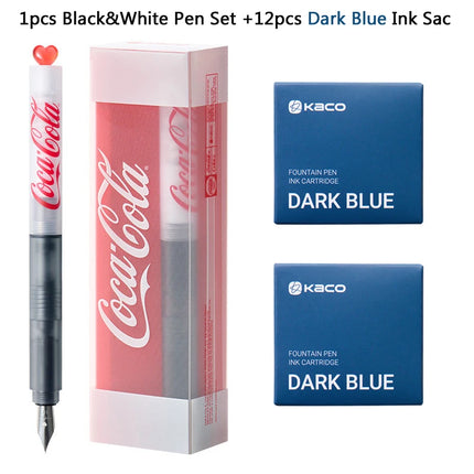 KACO Coca Cola Fountain Pen,EF Hooded Nib Leak-Proof Technology&Iconic Coke Aesthetics Pen For Young Writers&Collectors BestGift
