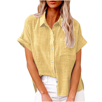 Short Sleeve Tops Tee Women Blusas Summer Loose Ladies T-Shirts Cotton Linen Blouse Woman Clothing Casual T Shirt Camisas Mujer