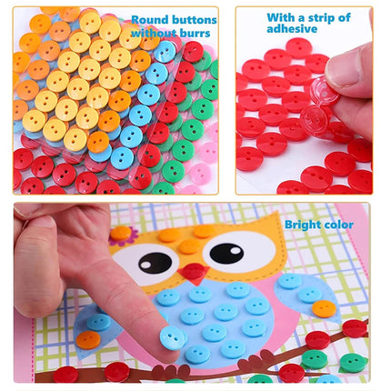 5/10pcs Children Button Stickers DIY Drawing Toys Handmade Student Art Class Painting Craft Kids Early Educational Game TMZ