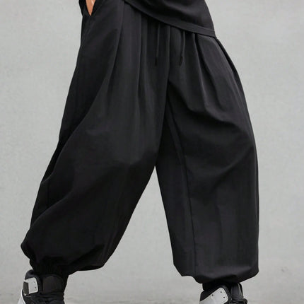 plus Size Men's Casual Trendy Long Pants Loose Fit for Daily Outings And Outdoor Sports