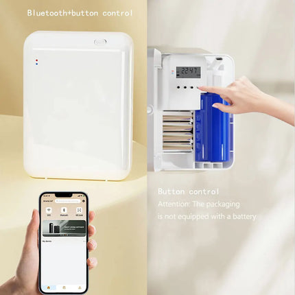 Wall Mounted Aroma Diffuser   Air Freshener Waterless Fragrance Diffuser Bluetooth Control Battery Scent Diffuser for Home