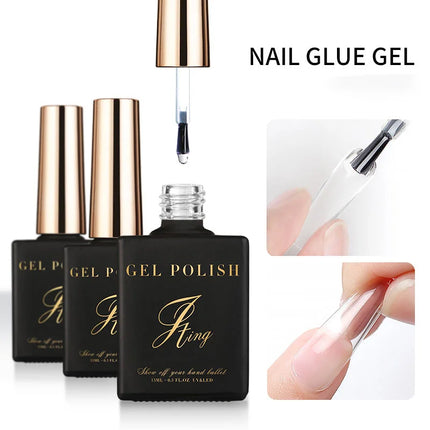 JTING 1pc 15ml Professional Wholesale Press on Nail Gel Glue Adhesive Nail Gel Polish Glue Tips Nails Soft Gel