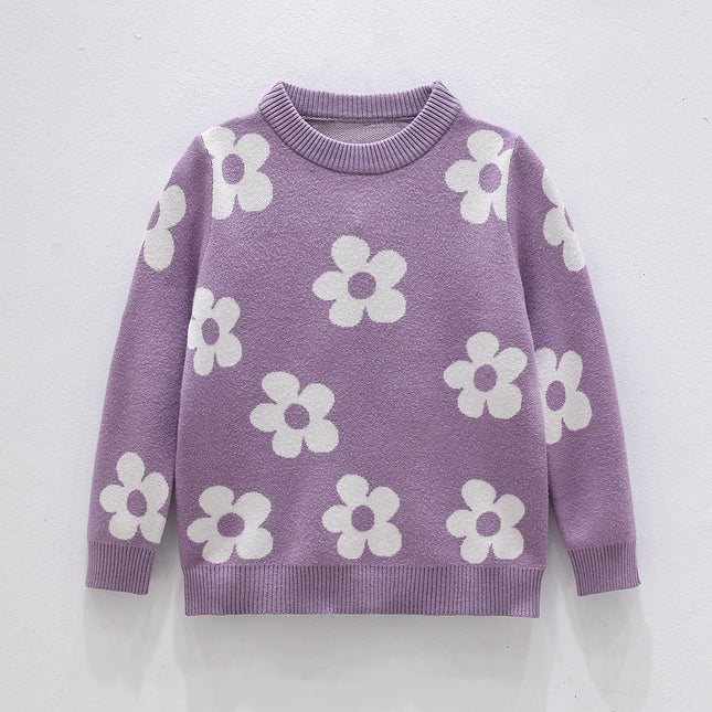 Spring and Autumn New Children's Clothing for Girls, Fashionable, Soft and Skin friendly, Warm Sweater for 1-10 Years Old