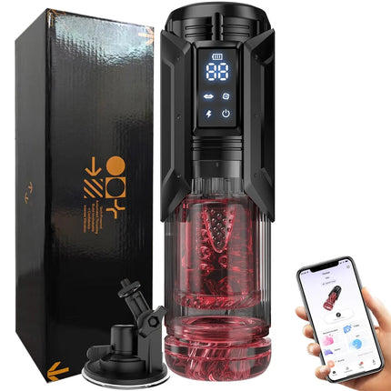 APP Control Automatic Male Masturbator Cup Rotating Licking Thusting Masturbation Vagina Pusssy Blowjob Sex Toys For Men