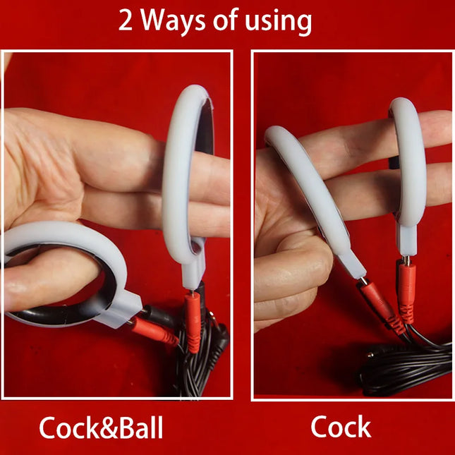 Electric Shock Penis Cock Ring, Electrostimulator for Men, E-stim, Electro BDSM Sex Toys, Electrosex Electrostimulation