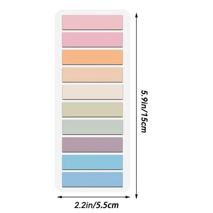 Colorful Transparent Sticky Notes Self -Adhesive Book Marker Stickers Annotation Tabs Paper Stationery School Office Supplies