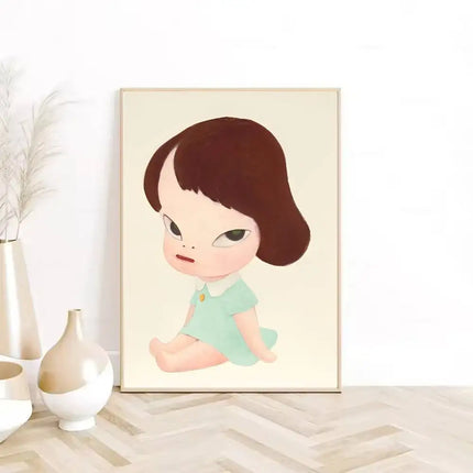Y-Yoshitomo Nara Art Lovely melancholy Poster  HD sticky wall waterproof home living room bedroom Dorm bar aesthetic decoration