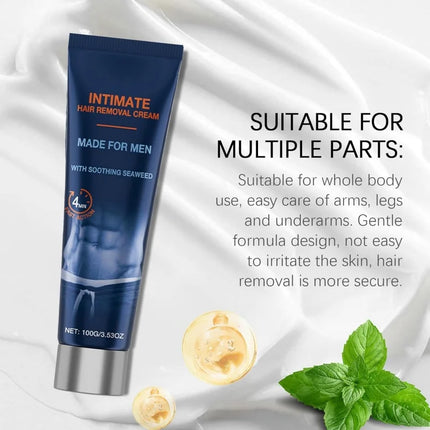 Avocado Man Hair Removal Cream Intimate Areas Good Smelling Non Irritating Permanent Painless Body Beard Hair Remover