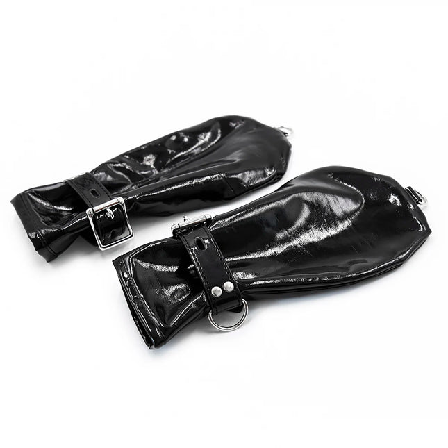 Thierry Patent Leather Mittens BDSM Bondage Restraint Handcuffs Dog Paw Gloves Couple Flirting Sex Toys Puppy Play Adult Games