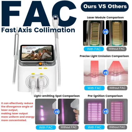 Professional 2in1 Diode Laser 5000w FAC Hair Removal Device Laser Picosecond Tattoo Removal Permanent Hair Removal