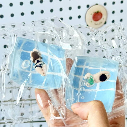 Squishy Swimming Pool Squeeze Toys Stress Relief Slow Rebound Fidget Toys Soft Maltose Decompression Squeeze Toy Gift for Adults