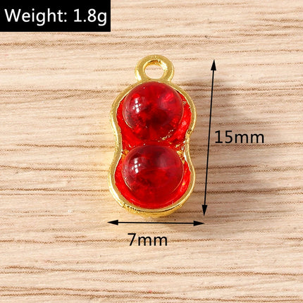 Tusember 10pcs Traditional Chinese Good Fortune Lucky Jade Charms Pendants for Jewelry Making Earrings Necklace Bracelet DIY