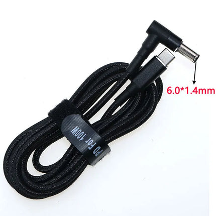 USB Type C to DC2.5*0.7 3.0*1.1 3.5*1.35 4.0*1.35 4.0*1.7 4.5*3.0 4.8*1.7mm Male Plug Converter USB-C PD Lure Charging Cable