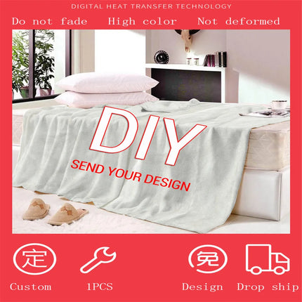 "Let's Get Naked!" Lips Flannel Blanket, Bold Red Lipstick Print, Plush Lightweight Throw, All Season Playful Gift for Adults