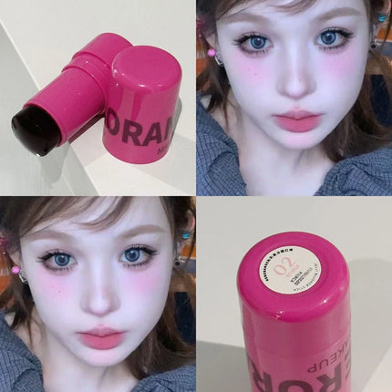 HERORANGE Jelly Blush Stick Brighten Cheek Rouge Dual Use Of Lips And Cheeks Blusher Waterproof Lasting Red Tint Cheek Color