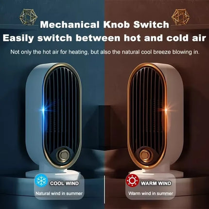 Desktop Electric Heater 600W Fast Heating Constant Temperature Wide-angle Warm Supply Low Noise Mini Home