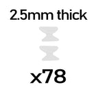 78pcs 2.5mm white