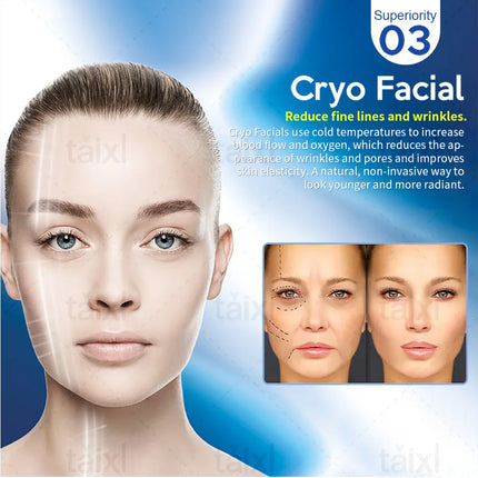 New Tshock Cold and Hot Skin Firming Cryo Facial Portable for Fat Reduction Skin Tightening Body Contouring and Body Slimming