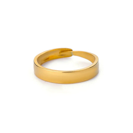 Stainless Steel Zircon Geometric Rings For Women Luxury Evil Eye Gold Color Adjustable Trendy Wedding Aesthetic Jewerly Gift