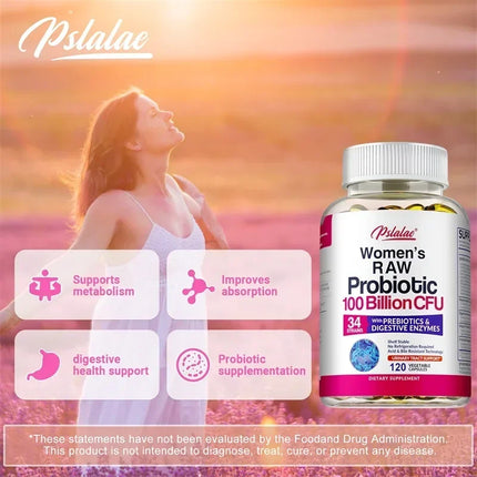Raw Probiotics for Women - For Gut Health, Bloating Relief, Probiotics Nourish Digestion, Digestive Health