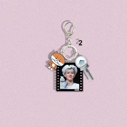 Cute Korean Men Boy Group Concert Character SUNGHO RIWOO JAEHYUN Pendant Bag Acrylic Backpack Hang Decoration Animal Keychain