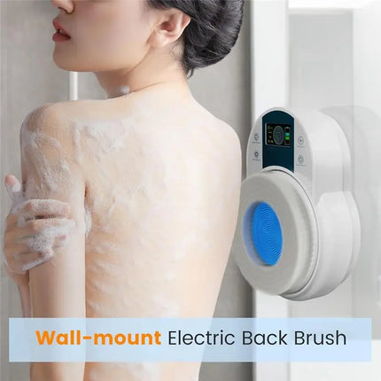 M04K Back Scrubber For Shower,Body Scrubber,Wall-Mounted Electric Back Scrubber,Deep Clean Shower Scrubber With Smart