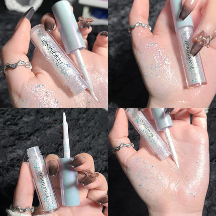 Glitter Highlighter Liquid Eye Shadow Eyeliner Durable Waterproof Gold Shimmer And Shine Eye Silkworm Pencil Makeup Beauty Tool