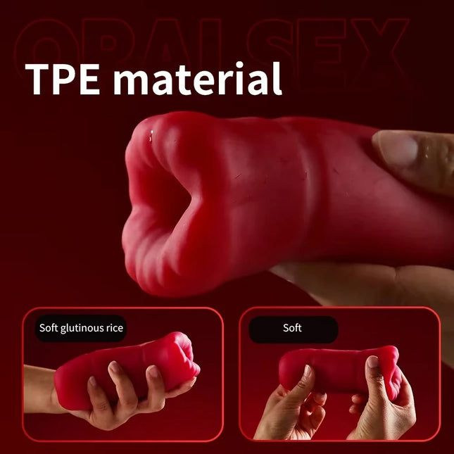 Sex Product 18+ Male Masturbator Cup with Vibrating Bullet, Oral Blowjob Stimulation Realistic Vagina, Waterproof Penis for Men