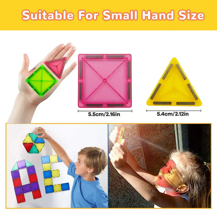 Small Magnetic Building Blocks, Magnetic Tiles Toy, Magnetic Tile Construction Toy, Best Gift