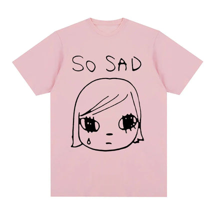 Yoshitomo Nara Sad Vintage T-shirt Japan Party Cotton Men T shirt New Tee Tshirt Womens Tops