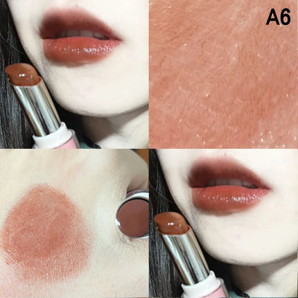 HERORANGE Water Gloss Mirror Lipstick Crystal Jelly Transparent Lip Stick Moisturizing Long-lasting Solid Lip Gloss Makeup