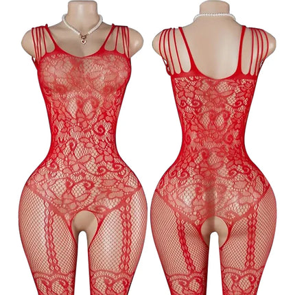 Hot Erotic Crotchless Lingerie Women Lace Open Bras Set Mesh Floral Print Bodystockings Sexy Teddy Bodysuits Porn Underwear Sets