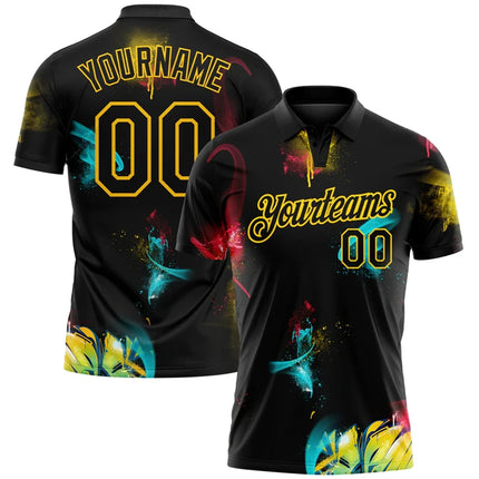 Fashion Graffiti Graphic Polo Shirts For Men Custom Name Team Name Number 3D Printed Polo Shirt Loose Breathable Lapel Tees Tops