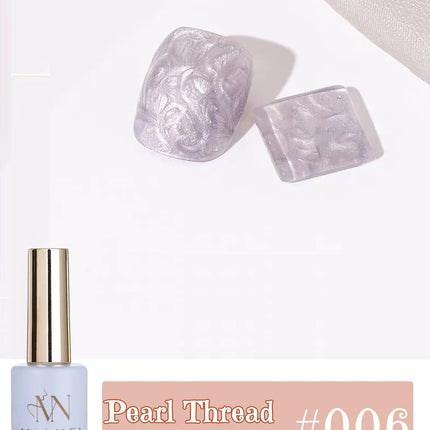MIANEL 12ML Mother-of-Pearl Mermaid Shimmer Thread Gel Polish 2026 Spring-Summer Collection Fine Glitter Aurora Pearl Nail Art