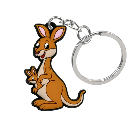 1PCS Animal Keychains Cute Black Cat Dach Dog Funny Style Duck Keyring Keychain for Bag Car key Accessories Kids Favor Key Decor