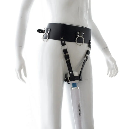 Harness Strap Bondage Female Masturbator Sex Toys for Women Magic Wand No Vibrator Leather Forced Orgasm Belt Female Chastity