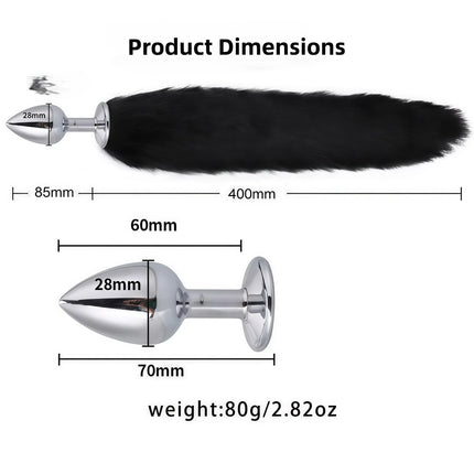 5 In 1 Fox Tail Butt Plug Set Cat Ears Headband Choker Ball Gag Nipple Clamps BDSM Cosplay Pet Play Accessories for Couples