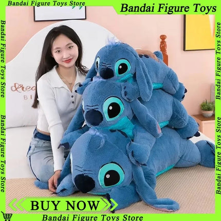 Giant Disney Stitch Plush Stuffed Doll Blue Kawaii Cartoon Animal Sofa Sleeping Soft Pillow Toys Kids 45cm-100cm Birthday Gift