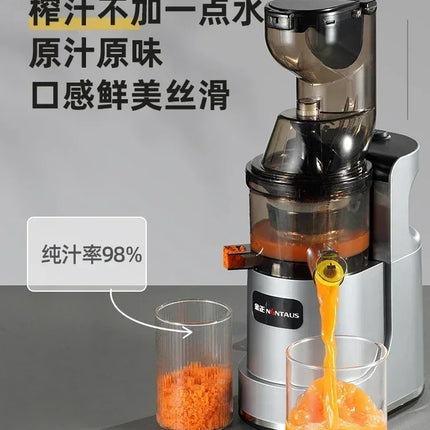Home juice extractor - automatic, multifunctional. Small, for fruit and vegetable juice extraction with slag separation