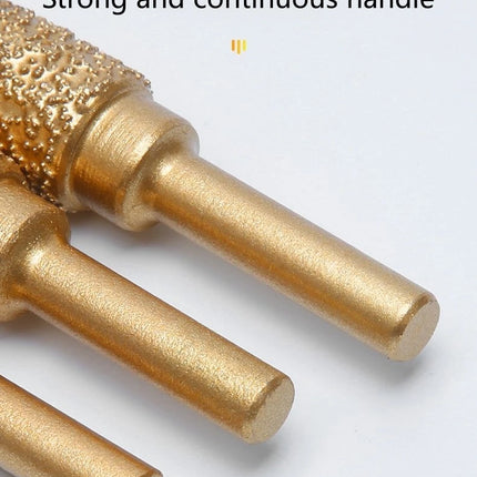 6mm Shank Brazed Diamond Grinding and Polishing Head for Cast Iron Stone Marble Tile - Deburring Metal Processing  Carve