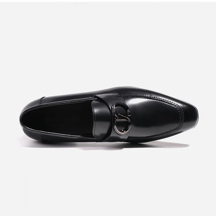 Men's Formal Shiny Handmade Leather Shoes Set Foot Business Casual Slip-on Shoe Shoes