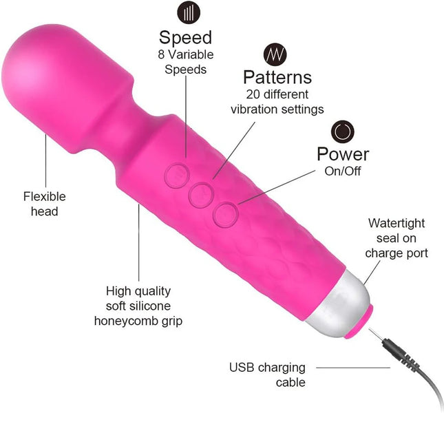 Powerful Vibrating AV Vibrator Magic Wand Clitoris Stimulator Sex Toys for Women G Spot Massager Adult Female Sex Erotic Product